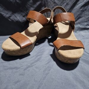 Brown Wedge Sandals